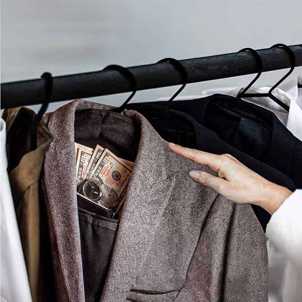 Clothes Hanger Diversion Safe, Functional Hanger with Hidden Compartment, 17 x 12.5 Inch Size, Closet Concealment Among Wardrobe, Secret Storage for Cash Jewelry Valuables - Image 4