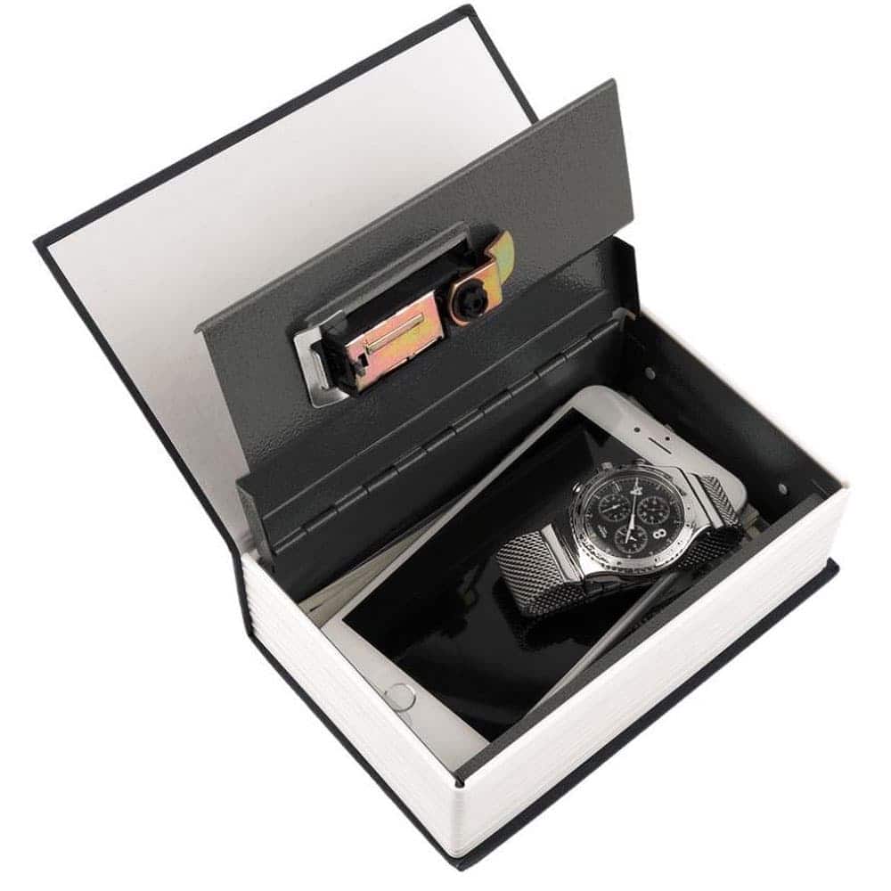 Key Locking Book Safe, Hidden Compartment with Real Lock and 2 Keys, 7.75 x 4 x 1 Inch Interior, Bookshelf Concealment Plus Protection, Documents Cash Valuables Storage - Image 4