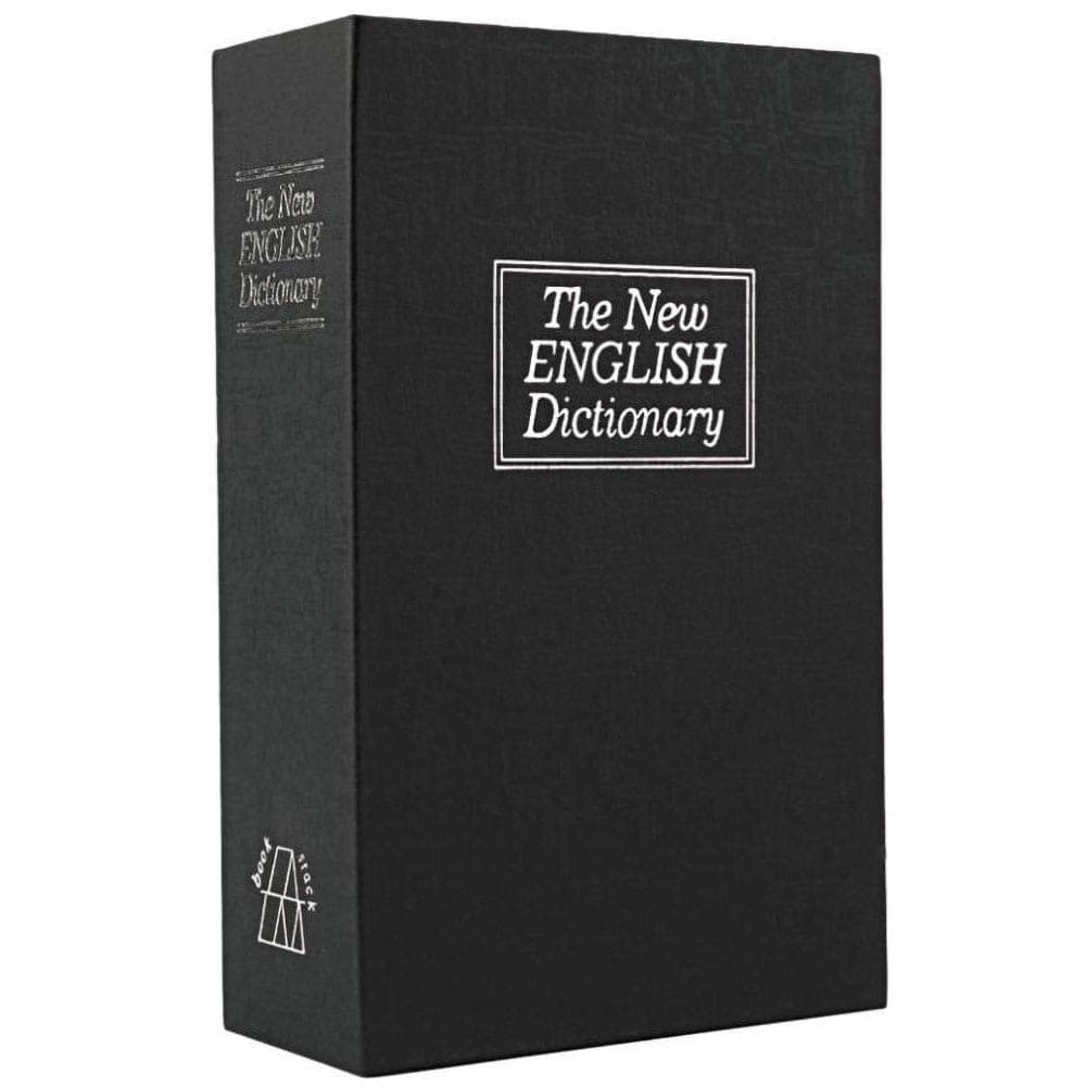 Key Locking Book Safe, Hidden Compartment with Real Lock and 2 Keys, 7.75 x 4 x 1 Inch Interior, Bookshelf Concealment Plus Protection, Documents Cash Valuables Storage