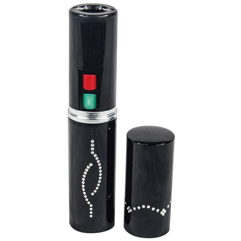 Lipstick Stun Gun 25 Million Volts, Disguised Self-Defense, Rechargeable with 4.2 Milliamps, 100 Lumen LED Flashlight, Multiple Colors, Concealed Protection for Women