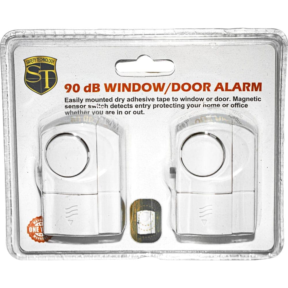 Magnetic Door-Window Alarm 2-Pack, 90 dB Entry Alert, Magnetic Contact Sensor, Adhesive Installation, Battery Operated with Batteries Included, No Wiring Required, Home Apartment Renter Security - Image 3
