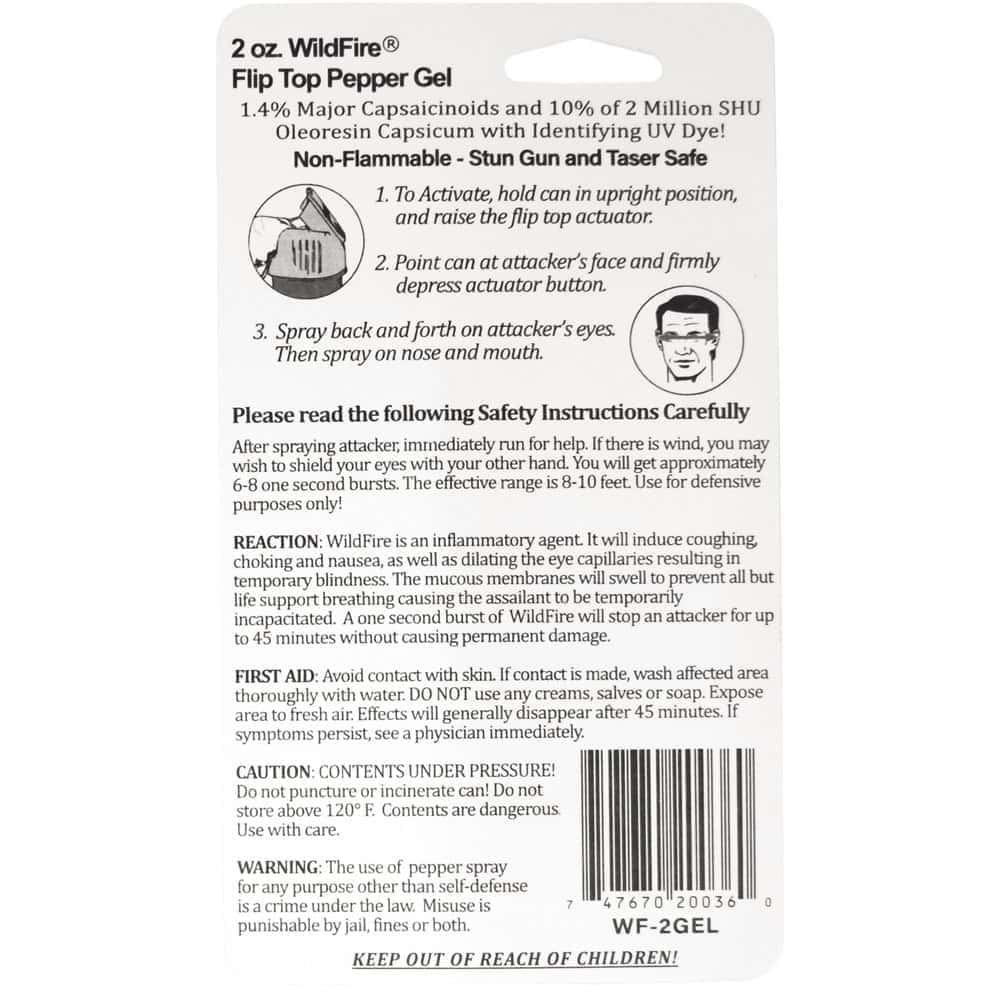 Wildfire Pepper Gel 1.4% MC, 2 Million SHU, No Wind Blowback, Indoor Safe, Multiple Sizes - Image 5