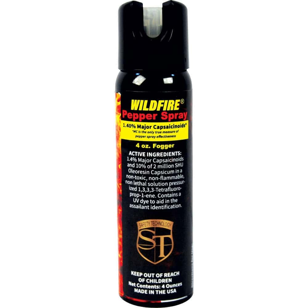 Wildfire Pepper Spray Fogger 1.4% MC, 2 Million SHU Maximum Heat, Multiple Size Options 4oz 9oz 16oz, Area Defense Cloud Pattern, Home Security Protection