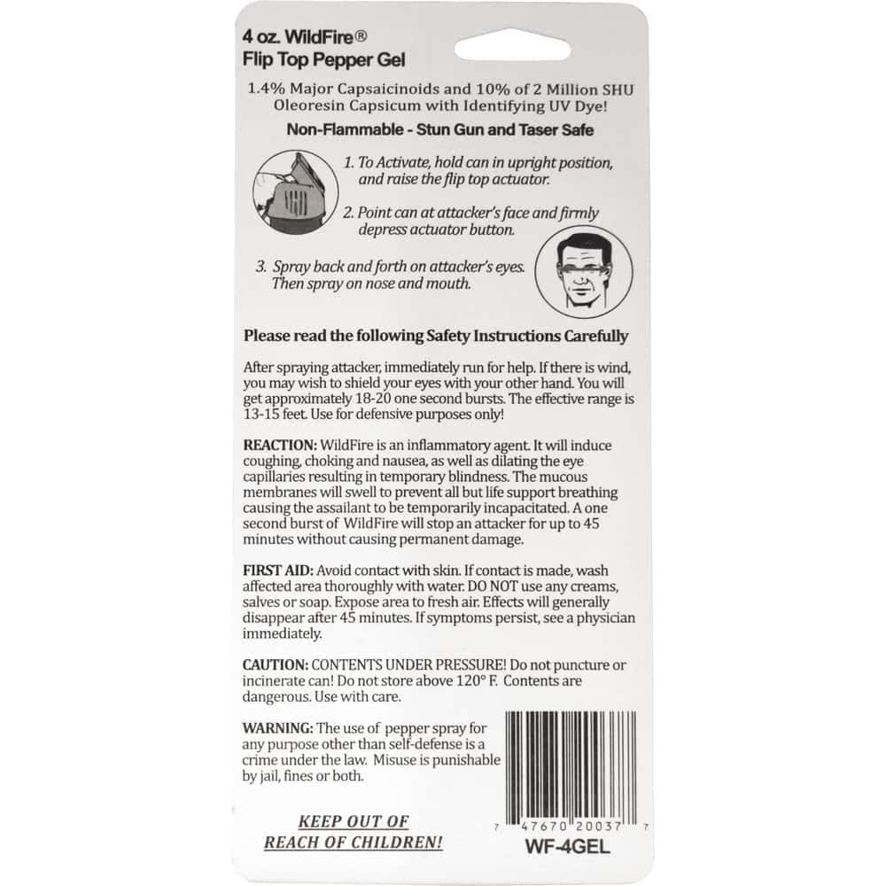Wildfire Pepper Gel 1.4% MC, 2 Million SHU, No Wind Blowback, Indoor Safe, Multiple Sizes - Image 7