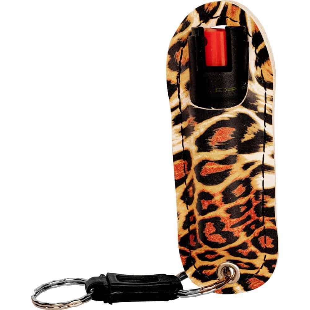 Wildfire Pepper Spray 1.4% MC with Stylish Halo Holster, Half Ounce Keychain Carry, 6-8 Foot Range, Quick-Draw Design, Multiple Colors Including Leopard Print and Rhinestone - Image 15