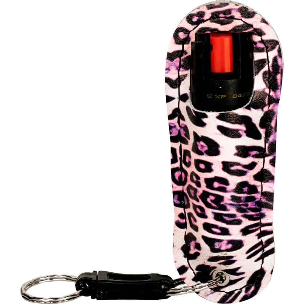 Wildfire Pepper Spray 1.4% MC with Stylish Halo Holster, Half Ounce Keychain Carry, 6-8 Foot Range, Quick-Draw Design, Multiple Colors Including Leopard Print and Rhinestone - Image 17