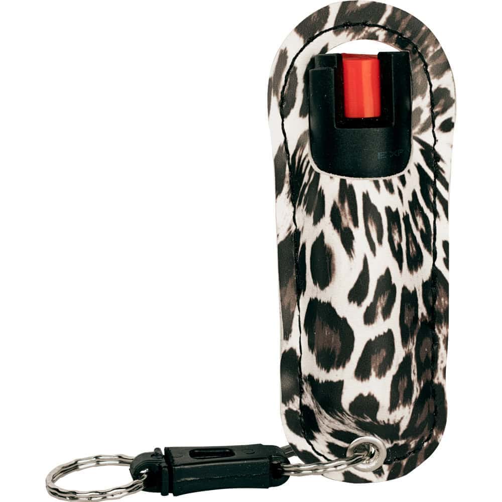 Wildfire Pepper Spray 1.4% MC with Stylish Halo Holster, Half Ounce Keychain Carry, 6-8 Foot Range, Quick-Draw Design, Multiple Colors Including Leopard Print and Rhinestone - Image 19