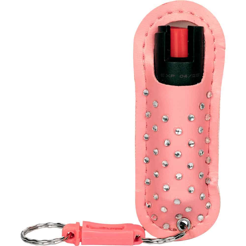 Wildfire Pepper Spray 1.4% MC with Stylish Halo Holster, Half Ounce Keychain Carry, 6-8 Foot Range, Quick-Draw Design, Multiple Colors Including Leopard Print and Rhinestone - Image 23