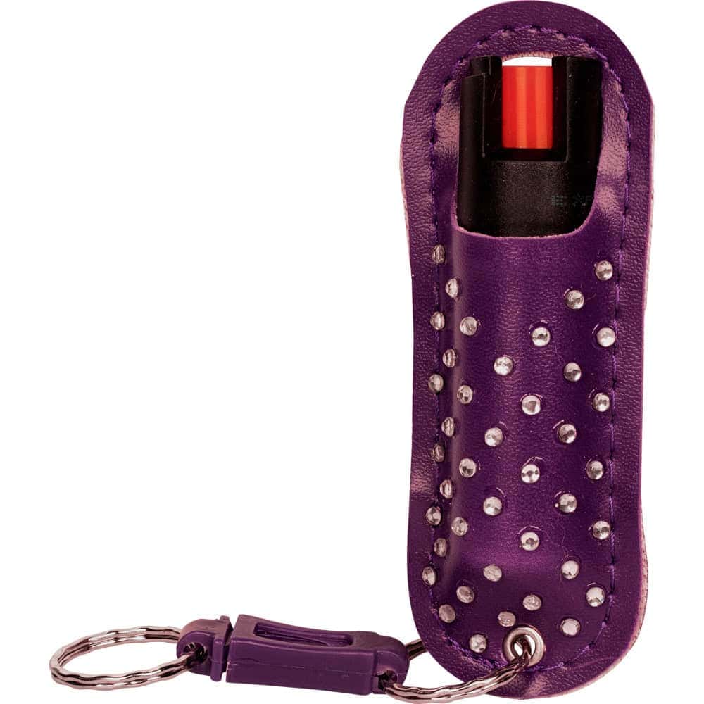Wildfire Pepper Spray 1.4% MC with Stylish Halo Holster, Half Ounce Keychain Carry, 6-8 Foot Range, Quick-Draw Design, Multiple Colors Including Leopard Print and Rhinestone - Image 25