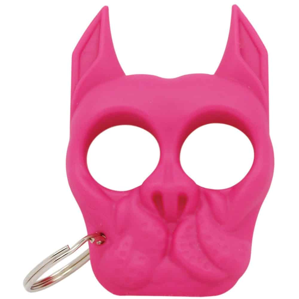 Brutus Self Defense Keychain, Bull Dog Design, Two Finger Grip, ABS Plastic Construction, Keyring Included, Legal EDC
