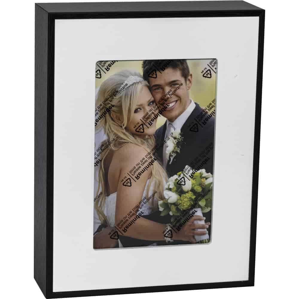 Photo Frame Diversion Safe, Hidden Compartment Behind Display Picture, 7.625 x 5.875 x 1.3125 Inch Interior, Office Living Room Bookshelf Concealment, Valuables Cash Documents