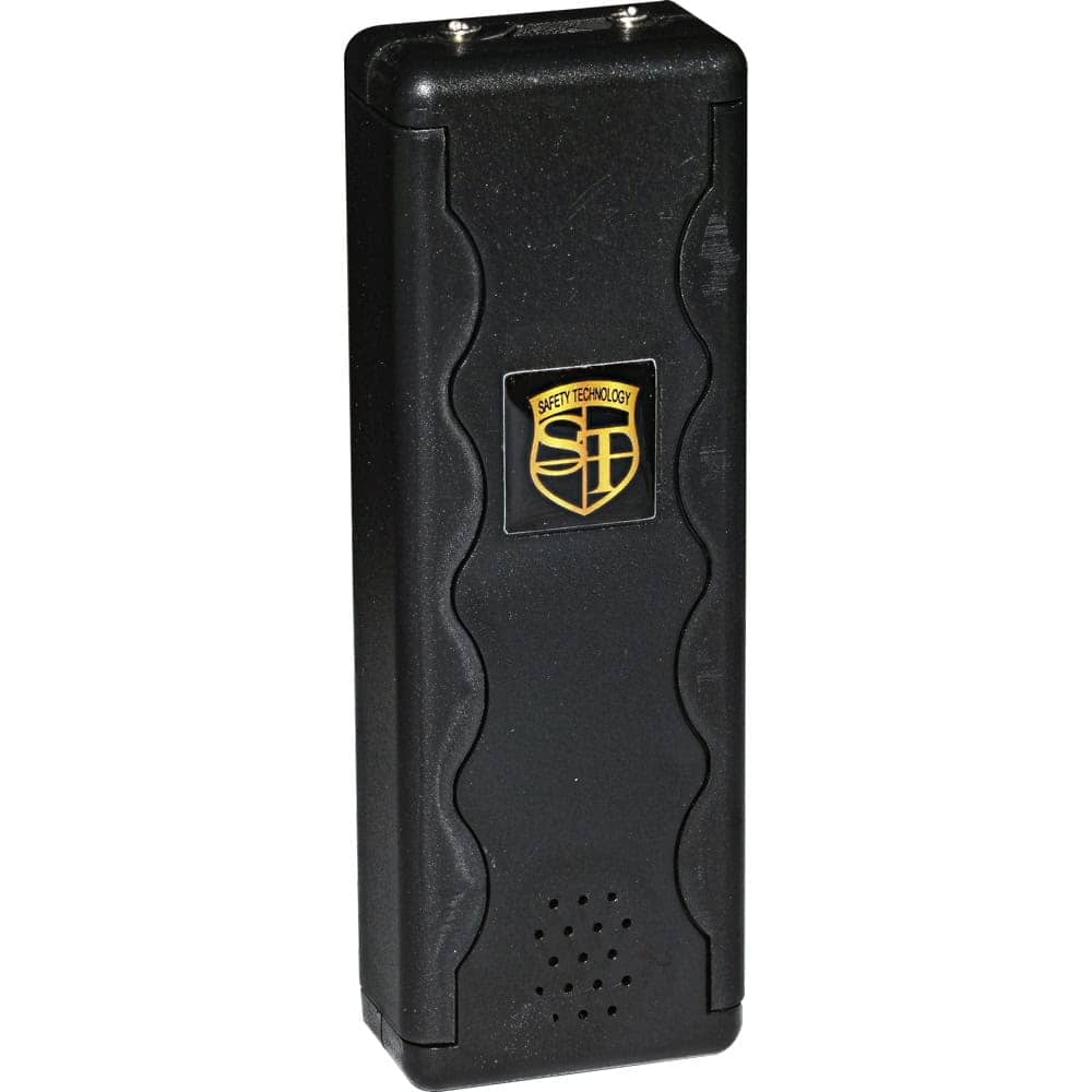 SAL Stun Gun with Alarm, 95 Million Volts, 4.8 Milliamps, 120 dB Siren, 120 Lumen Flashlight, Rechargeable, Multiple Colors