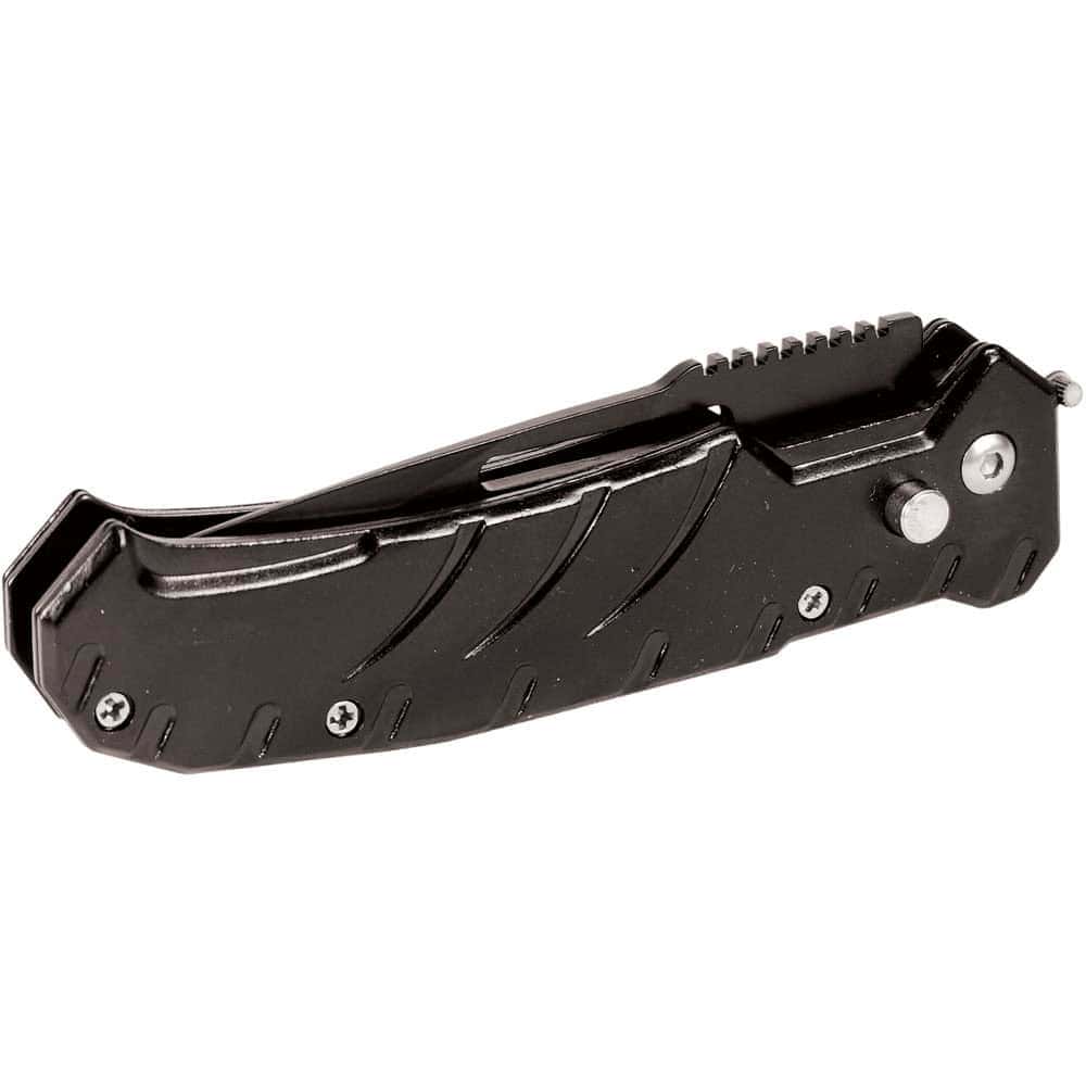 Spring Assist Tactical Knife, Quick Open, Single Edge Blade, Belt Clip, Black Handle, EDC Pocket Knife for Daily Carry and Self Defense, Revere Security - Image 2