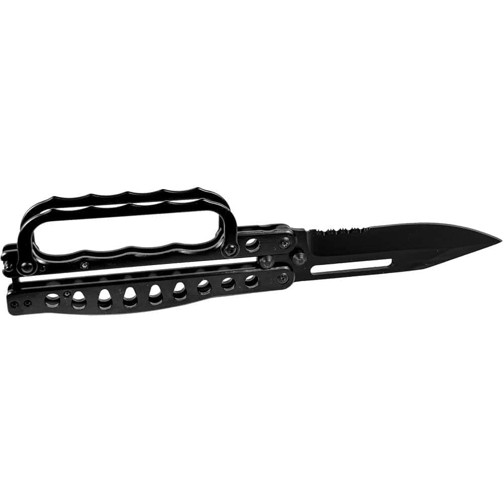 Butterfly Trench Knife, 5 Inch Stainless Steel Blade with Knuckle Guard Handle, 11 Inch Overall Length, Dual-Purpose Defense Design, Multiple Finishes Available - Image 2