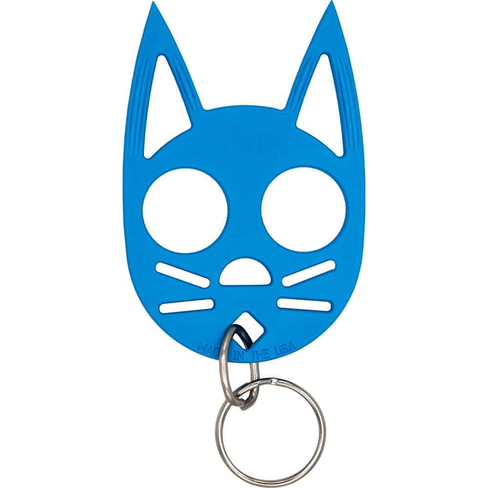 Cat Strike Self Defense Keychain, Cat Ear Design, Finger Grip, Multiple Colors Including Glow-in-Dark, Polymer Construction - Image 2