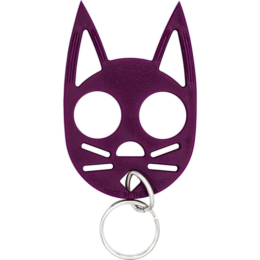 Cat Strike Self Defense Keychain, Cat Ear Design, Finger Grip, Multiple Colors Including Glow-in-Dark, Polymer Construction - Image 4