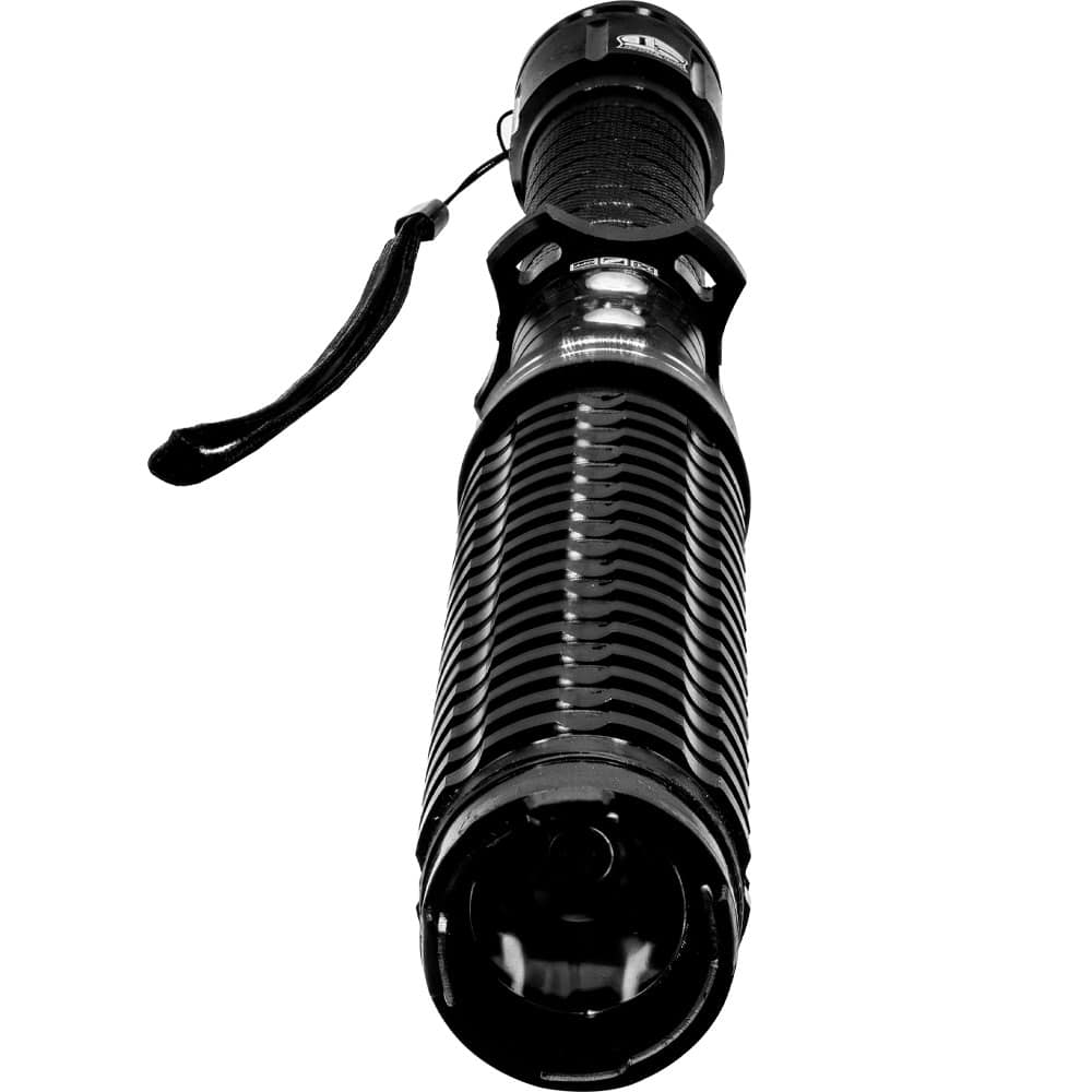 Twist of Fate Extendable Stun Baton, 70 Million Volts, 4.9 Milliamps Real Stopping Power, 19 Inch Extended Reach, 220 Lumen LED Flashlight, Aircraft Aluminum, Rechargeable, Safety Technology - Image 2
