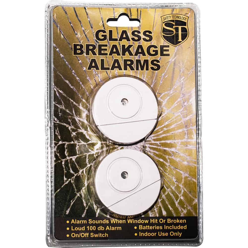Glass Break Alarm 2-Pack, 100 dB Vibration Sensor Alert, Adhesive Mount Installation, Battery Operated with Batteries Included, Window Door Security, No Wiring Required, Home Apartment Renter Safe - Image 3