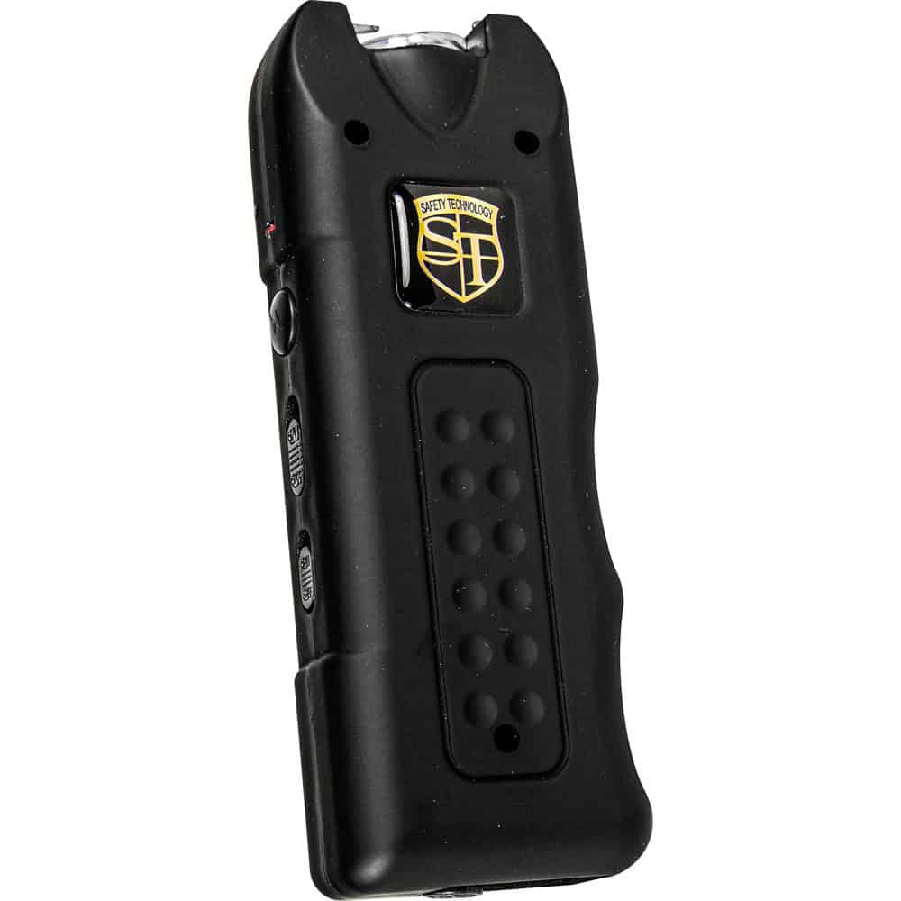 MultiGuard Stun Gun 80 Million Volts, Triple Defense with 120 dB Alarm and 120 Lumen Flashlight, 4.9 Milliamps Maximum Power, Rechargeable, Disable Pin Safety, Multiple Colors