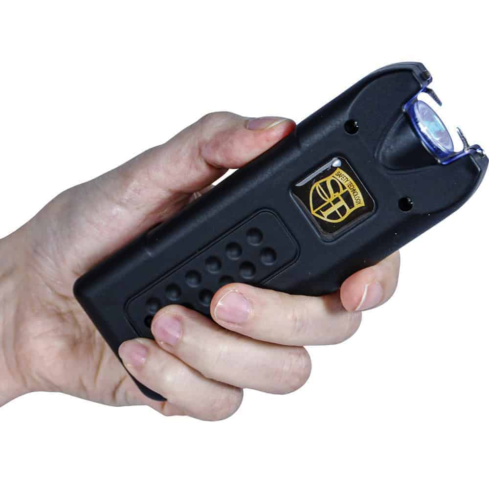 MultiGuard Stun Gun 80 Million Volts, Triple Defense with 120 dB Alarm and 120 Lumen Flashlight, 4.9 Milliamps Maximum Power, Rechargeable, Disable Pin Safety, Multiple Colors - Image 5
