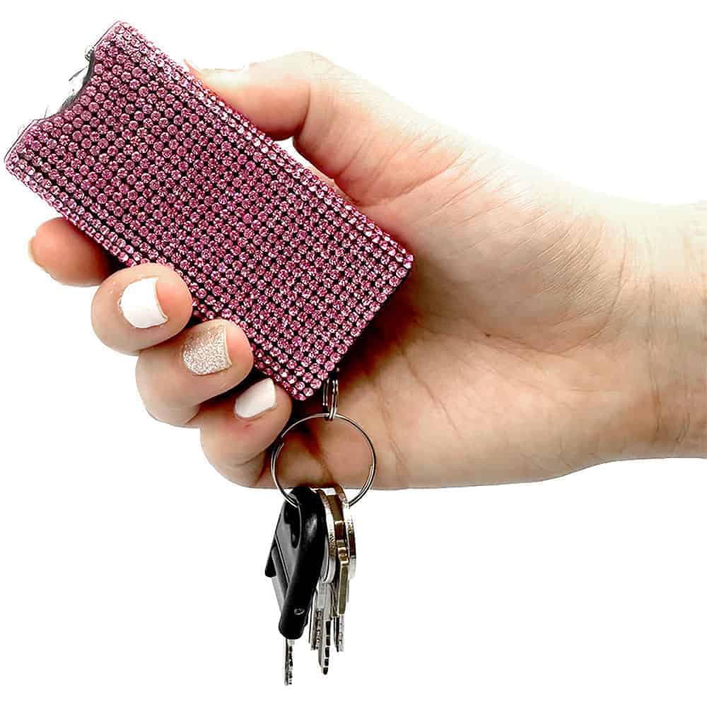 RhineStun Keychain Stun Gun, Rhinestone Design, 120 Lumen Flashlight, Rechargeable, Fashion Self Defense for Women, Multiple Colors - Image 6