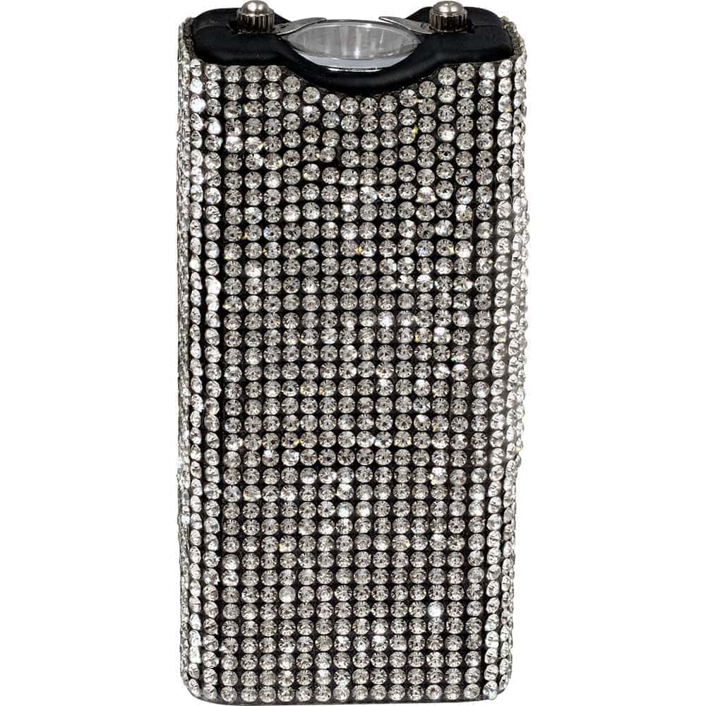 RhineStun Keychain Stun Gun, Rhinestone Design, 120 Lumen Flashlight, Rechargeable, Fashion Self Defense for Women, Multiple Colors