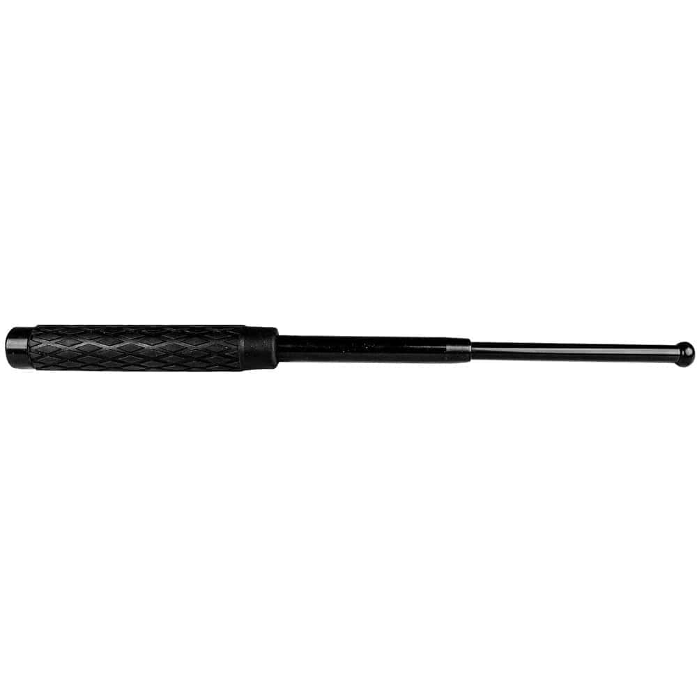 Telescopic Steel Baton with Rubber Handle, Expandable Defense Tool in 16 21 or 26 Inch Lengths, Solid Steel Construction, Nylon Holster Included, Professional Grade Self-Defense