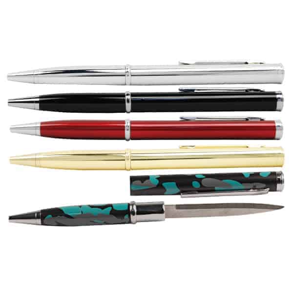 Pen Knife, Functional Writing Pen with Hidden 2.13 Inch Blade, Covert Self Defense, Multiple Colors