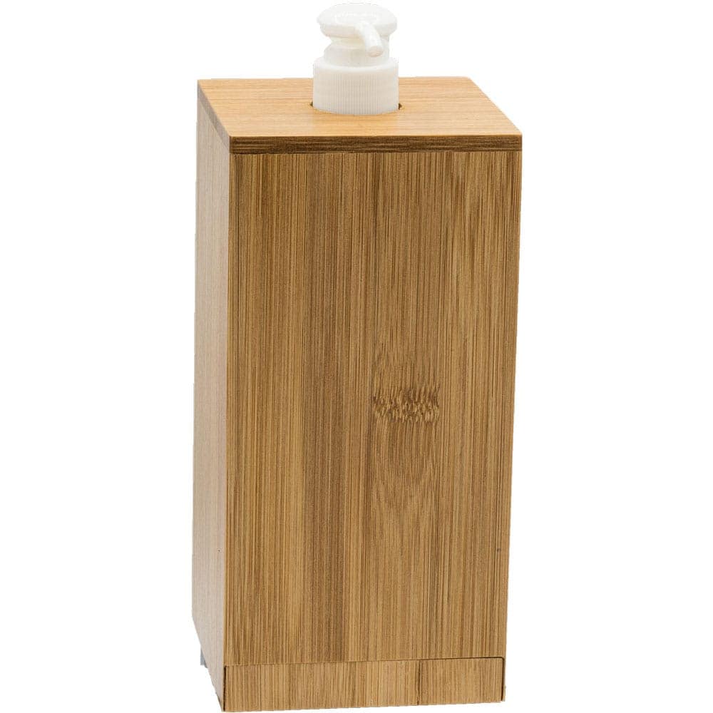 Bamboo Soap Dispenser Diversion Safe, Premium Bathroom Decor Design, Functional Pump Top, Hidden Compartment 3 x 3 x 3.4375 Inches, Large Capacity, Bathroom Vanity Counter Concealment Safe