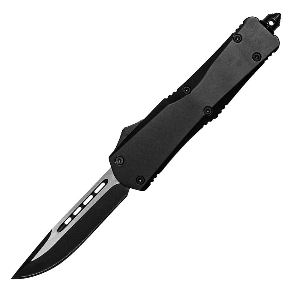 OTF Automatic Knife, Out The Front Single Edge Blade, 3.5 Inch, 9 Inch Overall, Button Deployment, Premium Self Defense, Utility Ready, Revere Security - Image 2