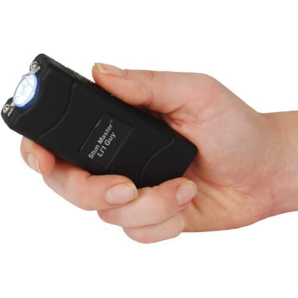 Lil Guy Stun Gun 60 Million Volts, 4.4 Milliamps Stopping Power, 100 Lumen LED Flashlight, Rechargeable Battery, Disable Pin Wrist Strap, Nylon Holster, Compact Mini Size - Image 4
